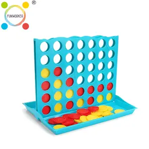 Jeu de société classique, pour enfants, en plastique, entraînement du cerveau, en ligne, 4 échecs,