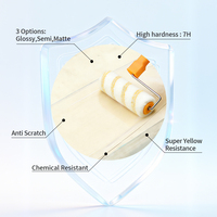 Revêtement en résine polyuréthane à base d'eau auto-nivelant antidérapant transparent haute performance pour sols en béton