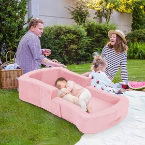 Portable Pink Foldable Toddler <b>Sofa</b> <b>Bed</b> Travel <b>Bed</b> Modern Design for Living Room Bedroom Outdoors - Product Image 5