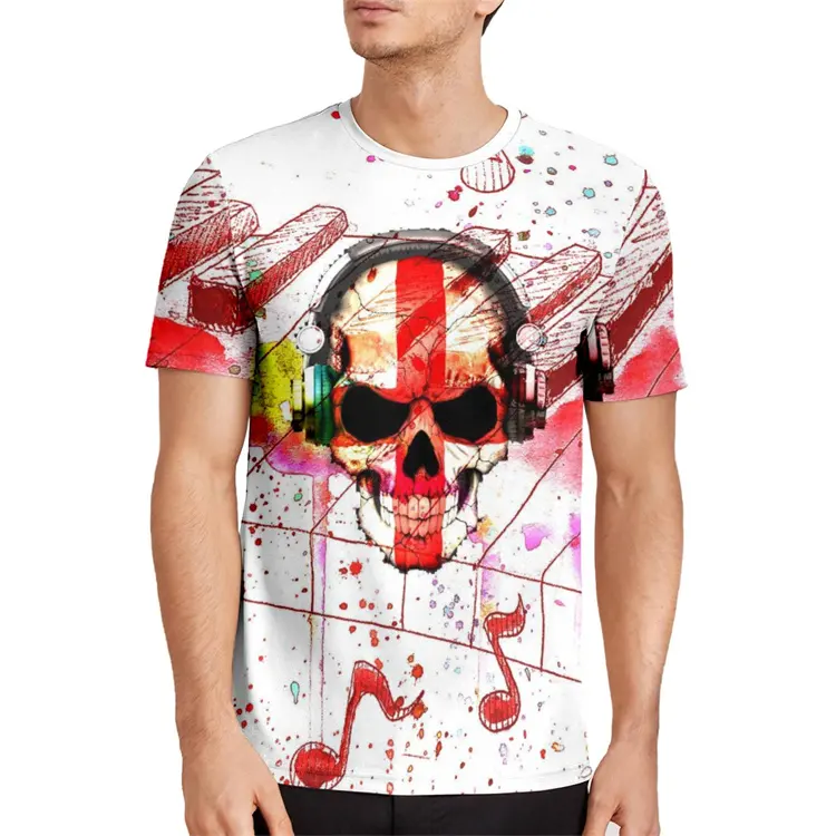 Beliebte Fabrik Großhandels preis Benutzer definierte 3D-Druck Herren T-Shirt Mode Herren Bedruckte Shirts 3D Full Sublimated Polyester T-Shirt