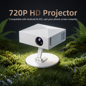 โปรเจคเตอร์ขนาดเล็กพกพา รุ่น <span class=keywords><strong>S32</strong></span> ปี 2026 ระบบ Android 14 รองรับ 5G WiFi ฉายภาพระยะใกล้ ความสว่าง 160ANSI ลูเมนส์ เหมาะสำหรับโฮมซีเนม่า ของขวัญสำหรับเด็ก ฉายภาพยนตร์แบบ HD - Product Image 1