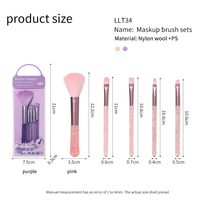 LMLTOP kuas riasan Travel Mini alat kosmetik Blush bedak padat kualitas tinggi rambut nilon Set kuas Foundation profesional