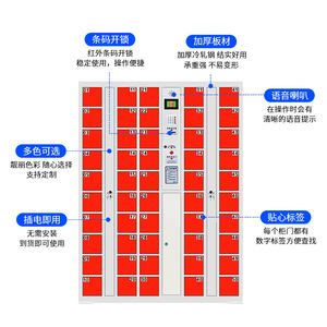 ตู้ล็อกเกอร์อัจฉริยะฉงชิ่ง เจิ้งกวน 4x6 ประตู ระบบเข้าออกด้วยบัตร IC สำหรับสำนักงาน - Product Image 2