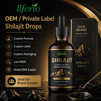 Échantillon Gratuit d'Extrait Liquide de Shilajit en Gouttes, Fournisseur de Flacons Compte-gouttes à Marque Privée