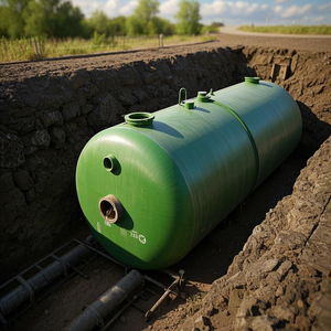 Almacenamiento de agua industrial Tanques de fibra de vidrio Plantas grandes Equipo de bobinado horizontal Almacenamiento de tanque de presión de voltaje de 220V - Product Image 4