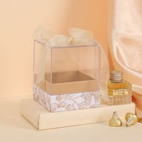 Emballage de boîte-cadeau carré de bonbons de partie d'affichage acrylique Transparent clair de quantité minimale de commande bas avec le couvercle