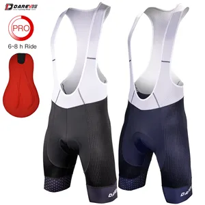 Darevie tùy biến thể thao xe đạp Gel BIB quần short cho nam giới đi xe đạp BIB liền mạch đi xe đạp da yếm