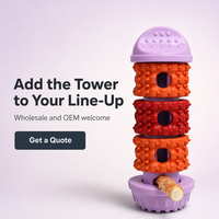 Jouet à mâcher pour chien et chat en nylon violet lavande, avec des dents en nylon, qui couinent, pour le nettoyage des dents