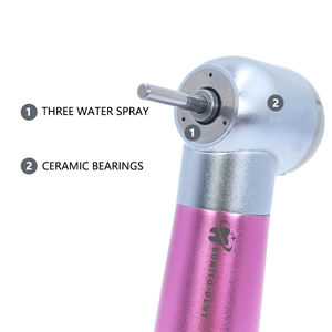 Pieza de mano <span class=keywords><strong>dental</strong></span> Botón Pulsador 2 agujeros o <span class=keywords><strong>4</strong></span> agujeros Turbina eléctrica colorida Pieza de mano <span class=keywords><strong>dental</strong></span> de alta velocidad - Product Image 4