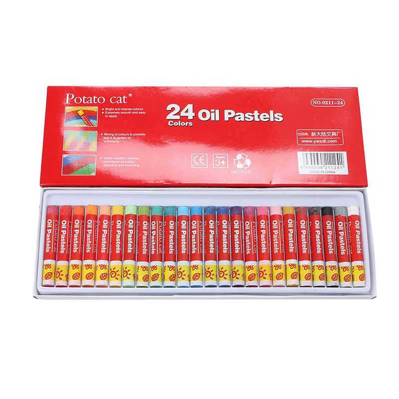 24 Pcs Anak-anak Menggambar Crayon Set Seniman Warna Minyak Pastel Set