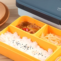 Boîte à lunch en plastique, micro-ondable, étanche, compartimentée, pour étudiants et employés de bureau, boîte bento à quatre sections