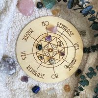 Planche avec pendule en bois pour Chakra, 7 pièces, Kit Kundalini, pour la radiesthésique et la divination, ensemble d'outils uniques, dessin spirituel