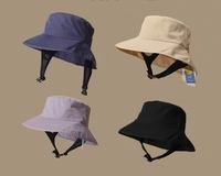 Chapeau Bob en Polyester Coupe-Vent et Imperméable avec Sangle Réglable pour la Pêche, les Voyages et les Activités de Plein Air