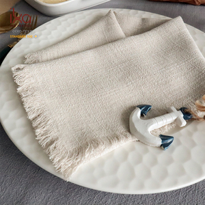 Bán buôn tùy chỉnh cá nhân handmade cotton linen vải trắng bảng Khăn ăn cho đám cưới - Product Image 6