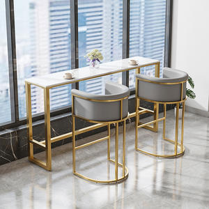 <span class=keywords><strong>Barhocker</strong></span> café restaurant bar table chaise or métal rembourré cuir sièges loisirs tabouret de bar - Product Image 4