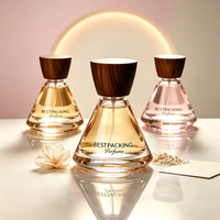 Botol Parfum Segitiga Warna Kustom Desain Baru 50ml 100ml Botol Parfum Kaca Kosong Transparan dengan Tutup