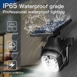 ไฟกล้องวงจรปิดจำลองพลังงานแสงอาทิตย์พร้อมเซ็นเซอร์ตรวจจับความเคลื่อนไหว ไฟสีแดงกระพริบ และ 120 °   โคมไฟกลางแจ้งปรับได้ กันน้ำระดับ IP65 - Product Image 5