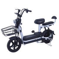 Vélo électrique pas cher de 14 pouces avec panneau d'instrumentation LCD intelligent, batterie au plomb-acide 48V 12A, vélo électrique 350W