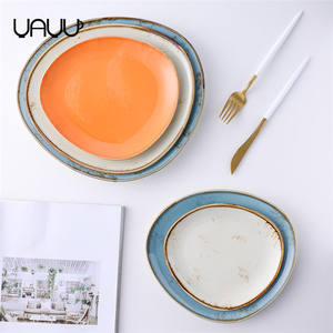 Hochwertige alle Größen benutzer definierte Gerichte Teller Restaurant Essen serviert Geschirr antike Keramik Teller zum Verkauf - Product Image 5