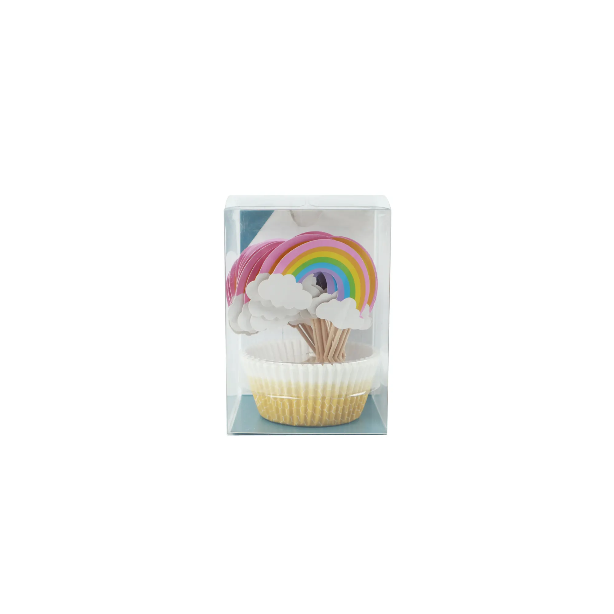 Houten Feest Gebruik Cupcake Topper Gecoat Wrap Papier Hoge Kwaliteit Tandenstoker Vlag Met Aangepaste Logo