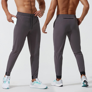 Pantalon de survêtement athlétique pour homme avec poches zippées, taille élastique, pour la course, l'entraînement, la gym, <span class=keywords><strong>jogging</strong></span>, pantalon d'entraînement léger - Product Image 1