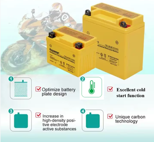 12V 9Ah moto batterie Gel/AGM YB9-BS démarreur automatique Durable pour bateau/ATV sans entretien batterie plomb-acide <span class=keywords><strong>Koyama</strong></span> OEM - Product Image 6