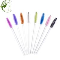 Kustom Warna-warni Pakai Shampoo Spoile Brush Membersihkan Sikat Bulu Mata Sikat Maskara Lurus