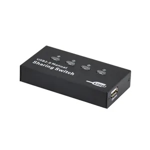4UM Fjgear Manual Plug And Play Key Switch Control Usb 2.0 Share Selector Usb Kvm Switch 4 Port
