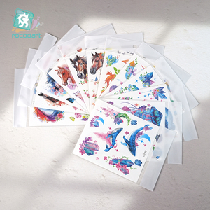 Tatouages temporaires imperméables pour enfants filles, motifs de chevaux, licornes, animaux, sirènes et océan pour fêtes d'anniversaire - Product Image 6