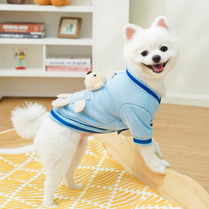 Pet Baseball Uniform Blue Bear Striped Warm Winter Dog <b>Cat</b> <b>Clothes</b> - Product Image 4