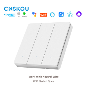 CNSKOU スイッチマン<span class=keywords><strong>3</strong></span>連壁押しボタンスイッチフレーム スマートシーンスケジュール WiFi 240V 最大6A PC素材 スマートホーム - Product Image 2