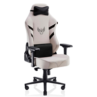 Chaise de jeu en tissu avec accoudoirs 4D, logo brodé, taille XL, chaises de gamer de luxe, grande taille, chaise de bureau, chaise d'ordinateur pour la maison