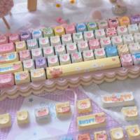 Clavier mécanique pour filles avec touches à thème ours EOA Profile, tête perlée, sublimation cinq faces, 135 touches