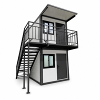 Maison modulaire pliable Z Fold Container pour chantier, camping, bureau, hébergement d'invités et vie en plein air