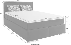 Lit de rangement capitonné de luxe moderne OEM avec vérin hydraulique, écologique, taille King/Queen, lit double pour <span class=keywords><strong>chambre</strong></span> à coucher - Product Image 4
