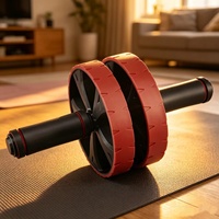 Roue abdominale Ab Roller avec genouillère, entraînement du tronc, sans bruit, facile à assembler, pour hommes et femmes, équipement de gym à domicile