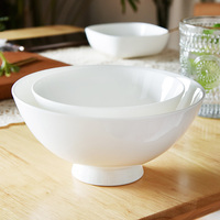 Assiette plate et bol en porcelaine fine blanche, design moderne et minimaliste, de haute qualité, pour cuisine domestique, compatibles micro-ondes