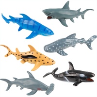 Fabricant en vente directe : Ensemble de modèles d'animaux marins 3D en PVC, jouet pour enfants, cadeau, décorations grand format Requin, Baleine, Dauphin