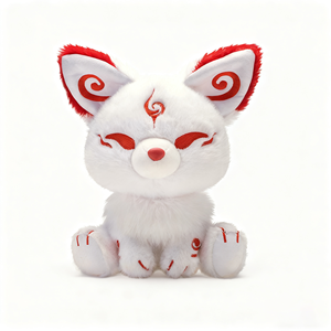 OUYU <span class=keywords><strong>Serie</strong></span> de Mitología China, Lindo Zorro de Peluche Suave, Regalo Creativo, Decoración del Hogar, Juguete de Peluche de Zorro Blanco de Dibujos Animados - Product Image 2