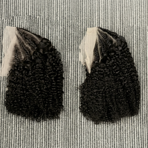 Pelucas de cabello humano doblemente trenzado FH de 10-16 pulgadas, rizadas estilo Jerry, tipo Bob, con encaje frontal 13x4, cabello virgen vietnamita. - Product Image 1