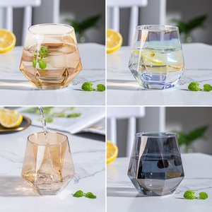 Verrerie irisée coffret cadeau <span class=keywords><strong>verre</strong></span> <span class=keywords><strong>à</strong></span> <span class=keywords><strong>vin</strong></span> blanc arc-en-ciel pour cocktail whisky verres <span class=keywords><strong>à</strong></span> <span class=keywords><strong>vin</strong></span> sans pied en forme de diamant <span class=keywords><strong>à</strong></span> bord doré de 12oz - Product Image 6