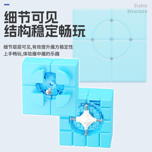 Cubo de espejo Saintly Hand 2x2, rompecabezas suave que estimula el cerebro para adolescentes - Product Image 2