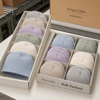 Bonnet en coton tricoté léger à étiquette privée, bonnet fin sans revers, doux et extensible, idéal printemps-été, vente en gros
