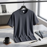 T-shirts personnalisés légers pour hommes en polyester et coton à manches courtes, imprimés en sérigraphie, vente en gros