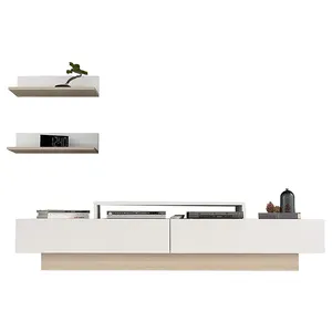 Modern stil Modern duvara monte lavabo asılı büfe beyaz/fildişi asılı Tv standı dolabı raf dekor