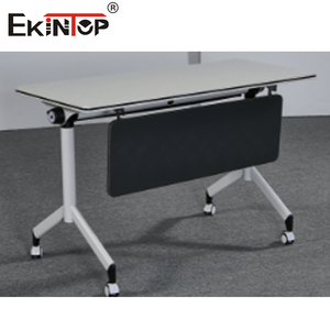 Sinonis Wooden Panel Commercial Modular Flip Top Conference <b>Table</b> <b>Foldable</b> Training <b>Desk</b> - Product Image 3