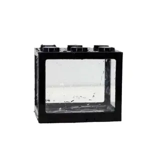 Nhựa Cá Vàng Bát Bể Cá Phụ Kiện Nhựa Trong Suốt Rùa Bể Cá Bể Cá Nhỏ Aquarium LED Thủy Tinh Aquarium