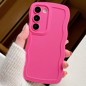 เคสโทรศัพท์ลายคลื่นฤดูร้อนสีลูกกวาดอ่อนเหมาะสำหรับ Samsung S25 23 21 20เคสโทรศัพท์ผิวซิลิโคนกระบวนการฝ้า - Product Image 4
