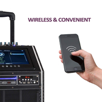 MÚLTIPLES FORMATOS 10 Reproductor de DVD Altavoz profesional 10 pulgadas Woofer Trolley DisCo Box Sistema PA Altavoces con pantalla TFT de 9''