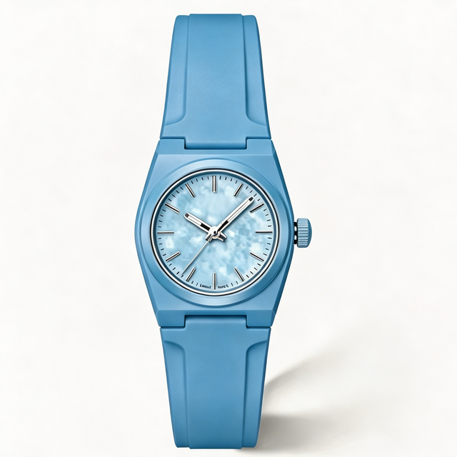 Unisex Bioceramic Quartz Watch with Silicone Quick-Release Strap, Waterproof & Custom Logo in Minimalist Business Wristwatch